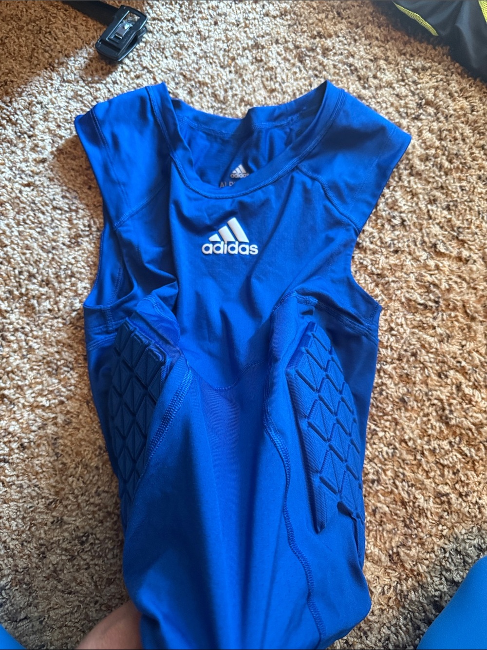adidas Royal Blue Padded Compression tank